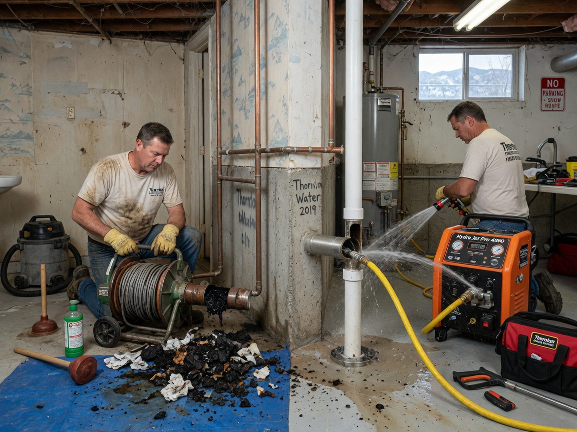 Drain Cleaning vs Hydro Jetting in Thornton